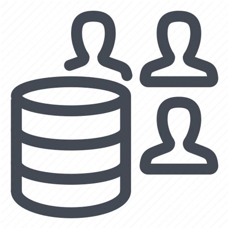Big Clients Customers Data Database People Users Icon