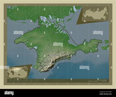 Crimea Autonomous Republic Of Russia Elevation Map Colored In Wiki