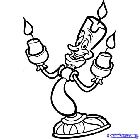 Beauty And The Beast Lumiere Coloring Pages