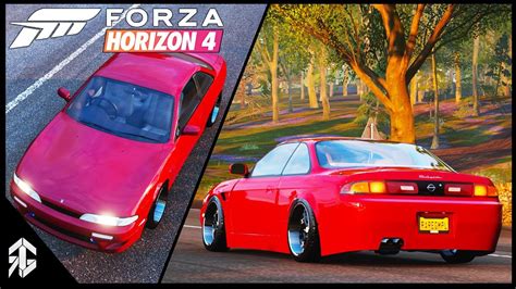 Forza Horizon 4 Stanced Nissan S14 94 Street Drift Build Fh4
