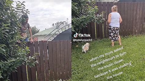 Neighbors climb over the fence as angry dispute nearly turns violent