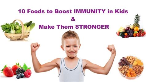 And the good news is these are foods that you probably already have in your. Top 10 Immune System Boosting Foods For Kids - YouTube