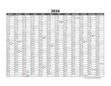 How To Create A 2024 Calendar In Excel Spreadsheet Free Lynna Rosalia