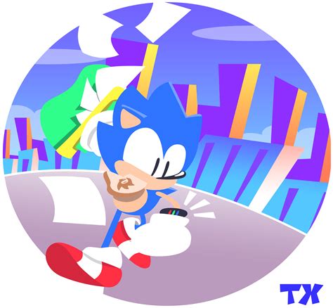 Sonic Running By Tuxed On Newgrounds