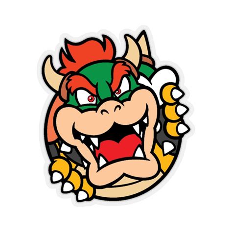Bowser 2d Icon Super Mario Waterbottle Laptop Iphone Sticker Etsy