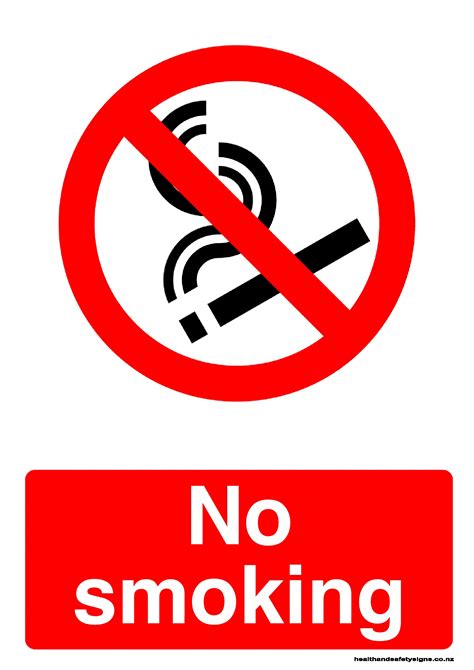 No Smoking Prohibition Signs