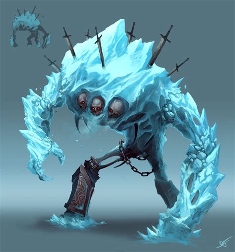 Artstation Frozen Maze Ice Ravager David Franco Creature Concept