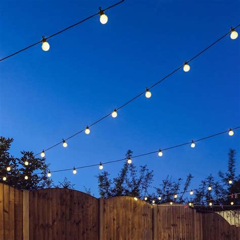 Outdoor Festoon Lights Connectable Warm White Leds Frosted Bulbs