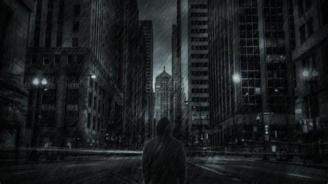 Night Rainy City Wallpapers And Images Wallpapers