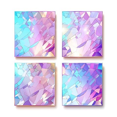 Premium Ai Image A Set Frame Of Shimmering Holographic Paper With A