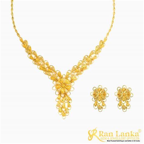 916 Yellow Gold Necklace Ran Lanka Gem And Jewellery