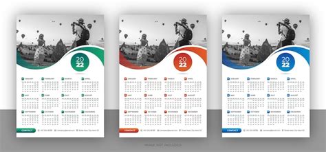Premium Vector Colorful Business Wall Calendar Design Template