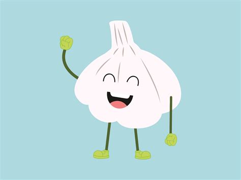 Garlic Icon Cartoon Character Vector Gráfico Por 1tokosepatu · Creative