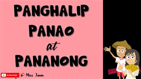 Panghalip Panao At Pananong Youtube