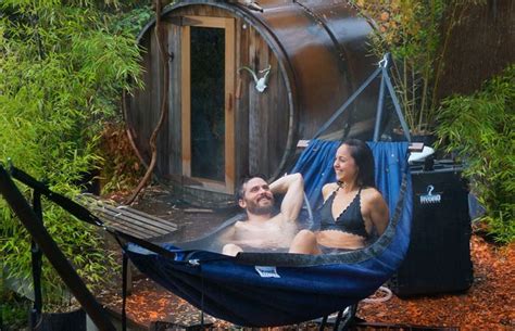 Somebody Created A Hot Tub Hammock For Two And It S Glorious Hot Tub Garden Portable Hot Tub