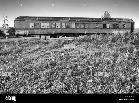 Abandoned Railroad Car Upstate New York Stock Photo Alamy