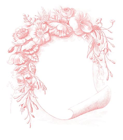 Vintage Clip Art - Gorgeous Floral Frame - The Graphics Fairy