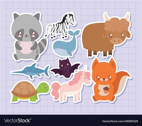 Great Baby Animals Royalty Free Vector Image Vectorstock