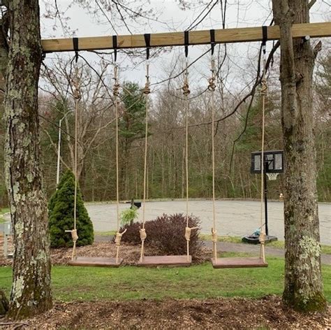 Here we'll explain how to hang a swing between two trees in three. Swing Between Tree Kit | Treehouse Bolts & Hardware