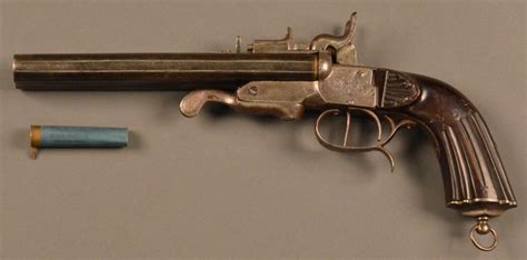 Lefaucheux Style Double Pistol Manufactured In Liège Belgium Cearly