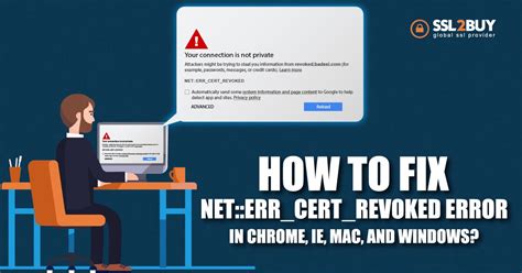 Fix Net Err Cert Revoked Error In Chrome Ie Mac And Windows Cert