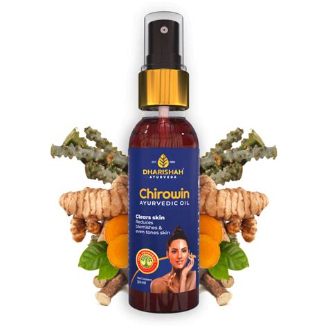 Dharishah Ayurveda Chirowin Ayurvedic Oil For Clear Skin 50 Ml