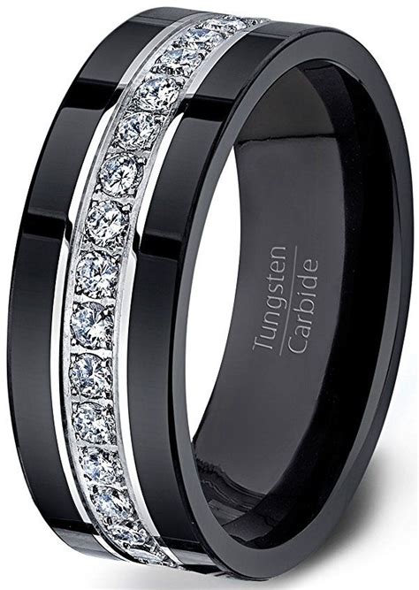 Black Diamond Wedding Ring Men