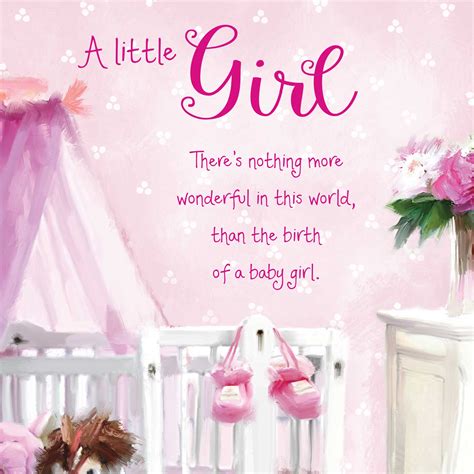 Words Of Warmth Baby Girl Card Garlanna Greeting Cards