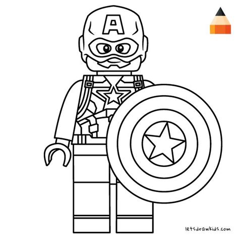Avengers marvel captain america coloring pages. Coloring page for Kids - How To Draw Lego Captain America ...