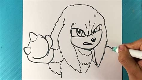 Easy How To Draw Knuckles Sonic 2 Movie In 2022 Drawings Easy