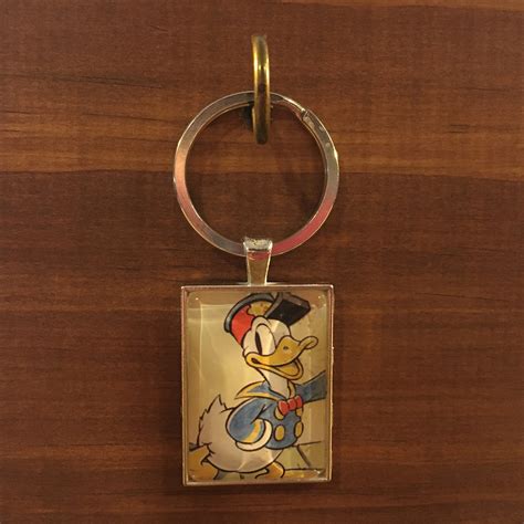 Disney Donald Duck Keychain An Artfullyaltered Handmade Etsy