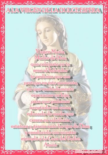 Rincón De La Oración Estampas Oraciones De Nuestra Señora De La Dulce