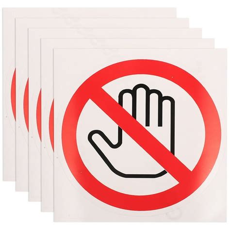 5pcs Do Not Touch Sticker Dont Touch Warning Label Sticker Not Touch