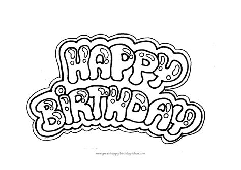 happy birthday coloring letters  print   video tutorial