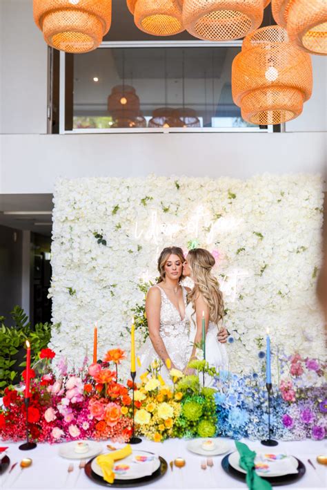 ombré rainbow pride wedding inspiration hotel alba