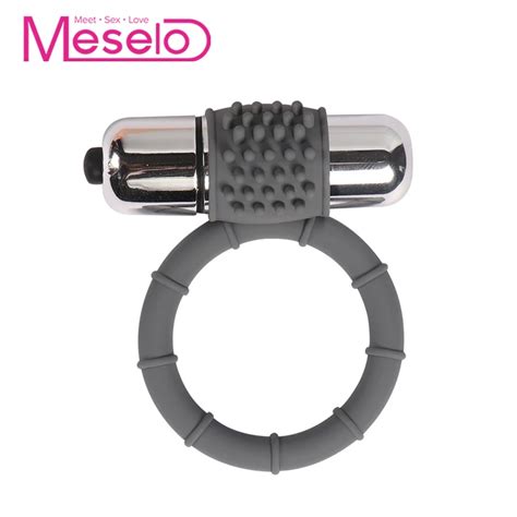Meselo Male Ring For Penis Silicone Vibrator Ring Stimulate Clitoris Delay Ejaculation Cockring