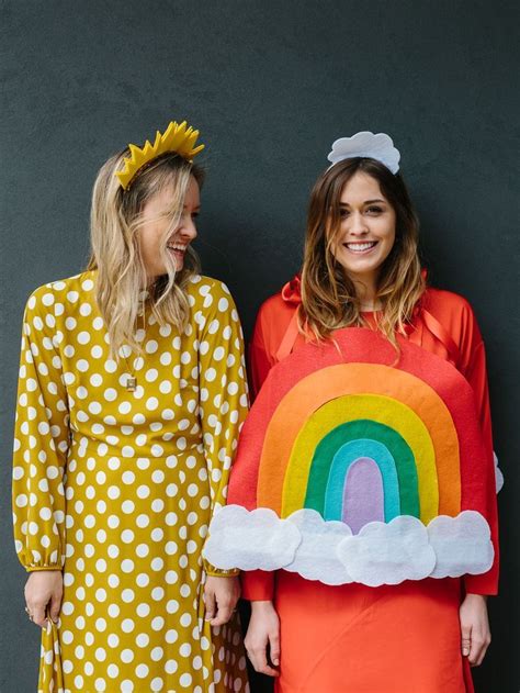 The Easiest Halloween Costume Diy For Besties A Rainbow And The Sun