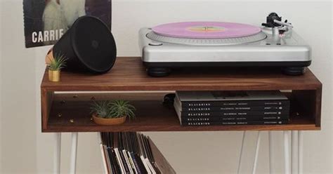 This Sleek Mid Century Record Player Stand Looks Right At