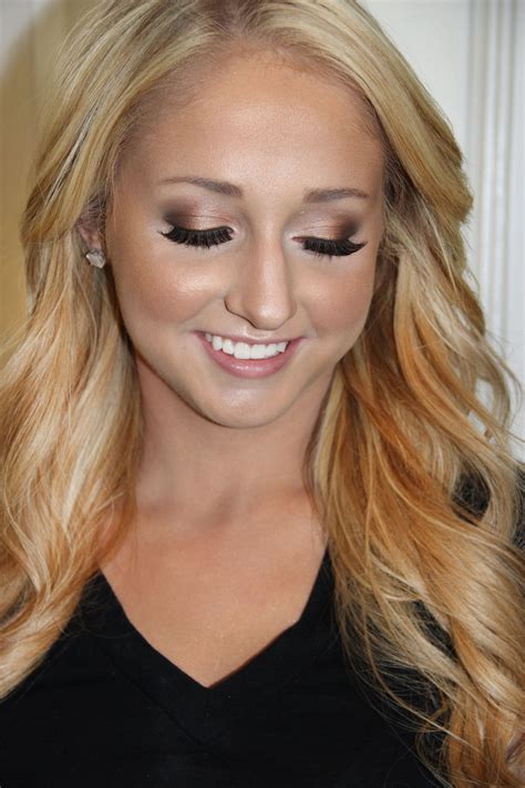 Airbrushed Makeup And Soft Brown Eyes Wedding Hair And Makeup