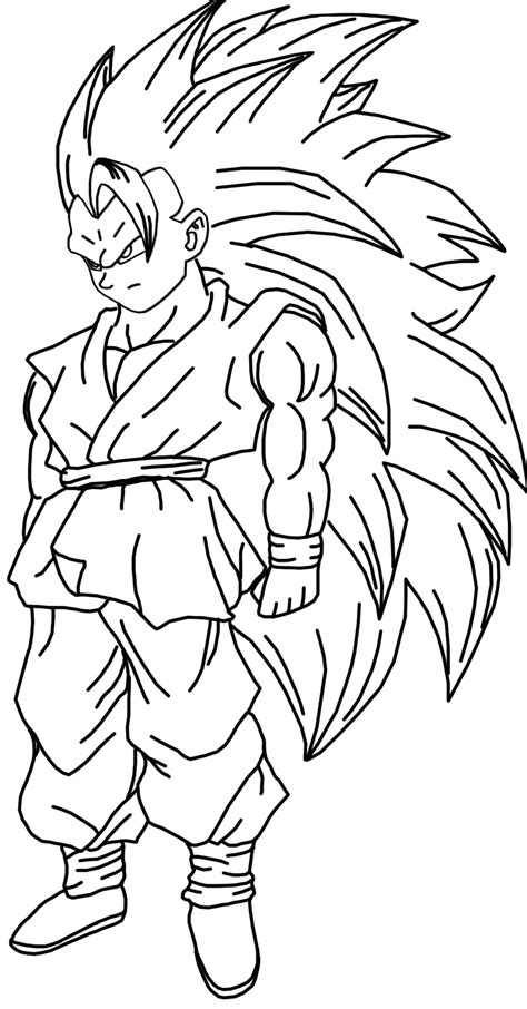 Imágenes de dragon ball z, dibujos y personajes. Goku GT Super Saiyan 3 - PASO 2 by rowhat1 on DeviantArt