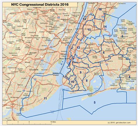 Map Of New York City Congressional Districts 2016 Including Streets