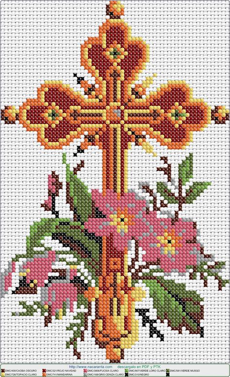 Crucifijo En Punto De Cruz Cross Stitch Patterns Floral Cross Stitch