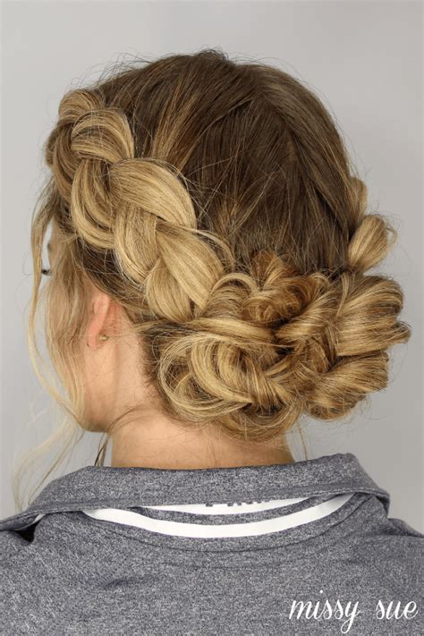 Dutch Braids And Messy Buns Braided Prom Hair Greasy Hair Hairstyles