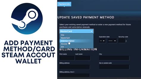 How To Add Payment Method In Steam Wallet How To Add Card On Steam