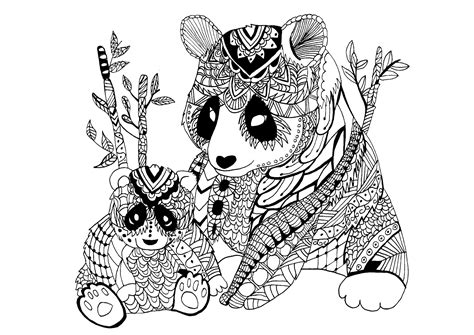 Panda Celine Panda Adult Coloring Pages