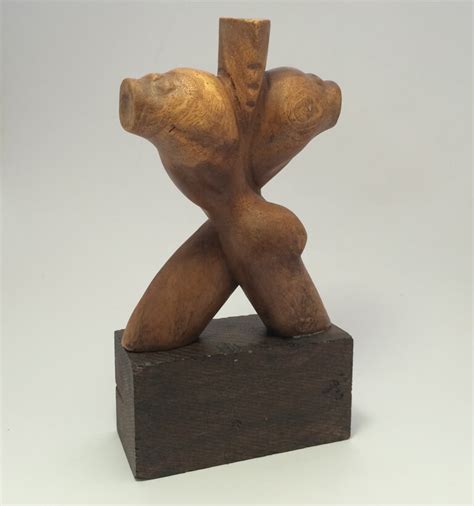 Abstract Wood Carved Male Torso Sculpture Galleria