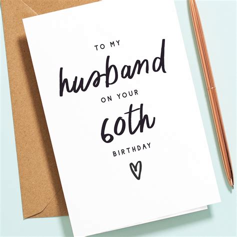 60th Husband Birthday Card 60th Birthday Card For Him Etsy Australia