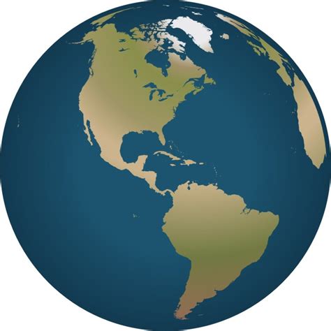 Free Globe Clipart Showing North America