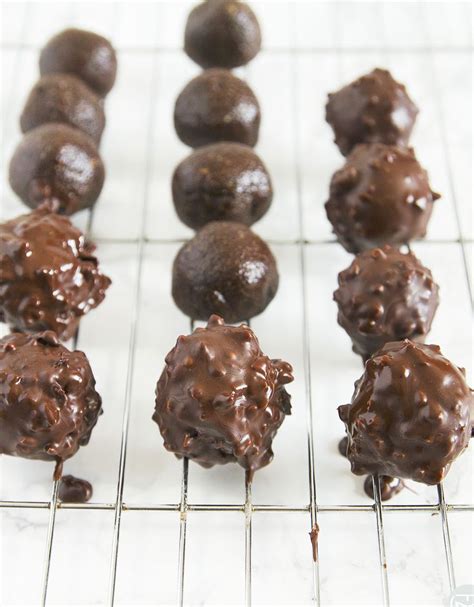 Delicious Ferrero Rocher Truffles In Melted Chocolate And Chopped