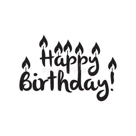 Happy Birthday Candles Vector Illustration Decorative Design Stock